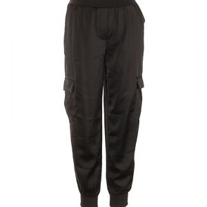 Rachel Zoe black cargo flap pockets jogger pant